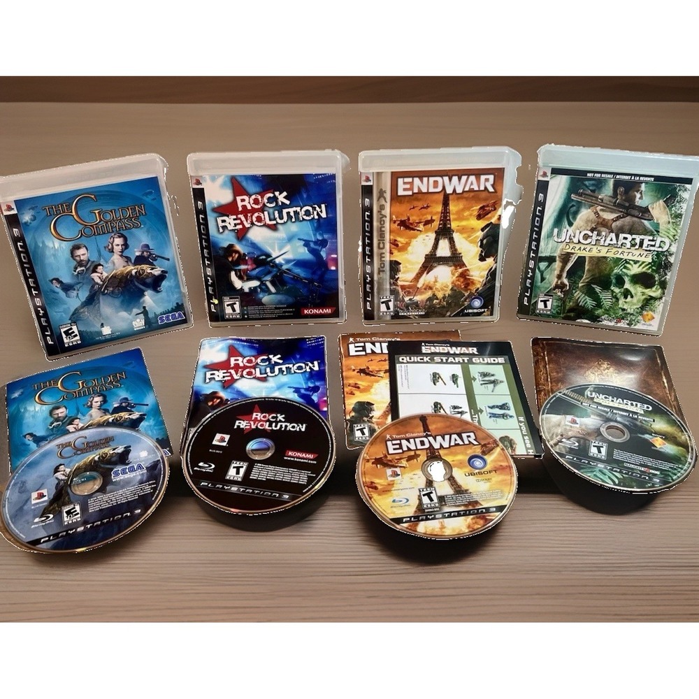 Sony PlayStation 3 PS3 4-Game Video Game Lot – Complete with Manuals
